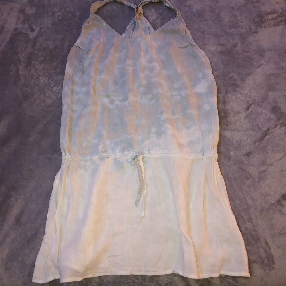 Lightweight light grey/ blue Elan sleeveless dress